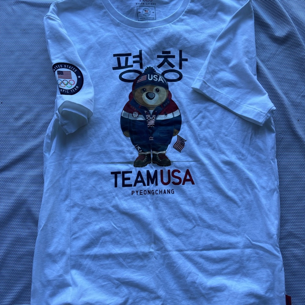 Polo Ralph Lauren Limited Edition 2018 USA Tokyo Olympic Bear Shirt Stadium new